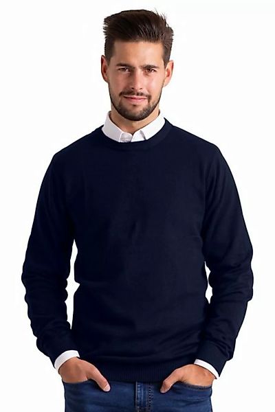 BlauerHafen Rundhalspullover Herren Sweater Pullover Langarm Baumwolle Rund günstig online kaufen