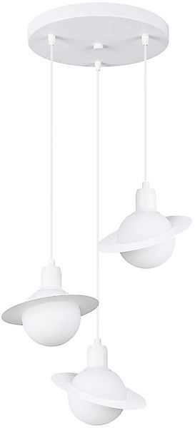 SOLLUX lighting Pendelleuchte »Pendelleuchte HYPERION 3P Weiß«, 3 flammig, günstig online kaufen