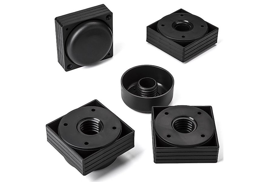 SO-TECH® Möbelfuß Sofafüße HOTEL - schwarz - mit Bodengleitern, (8-St), 8er günstig online kaufen