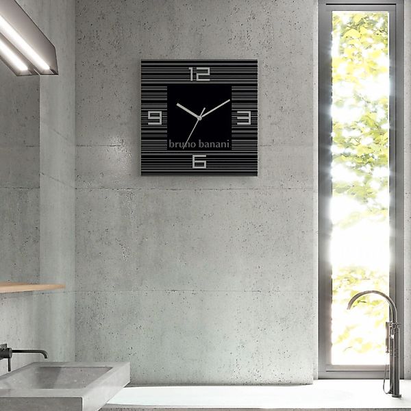 Bruno Banani Wanduhr "Thin Stripes auf Alu" wahlweise mit Quarz- oder Funku günstig online kaufen