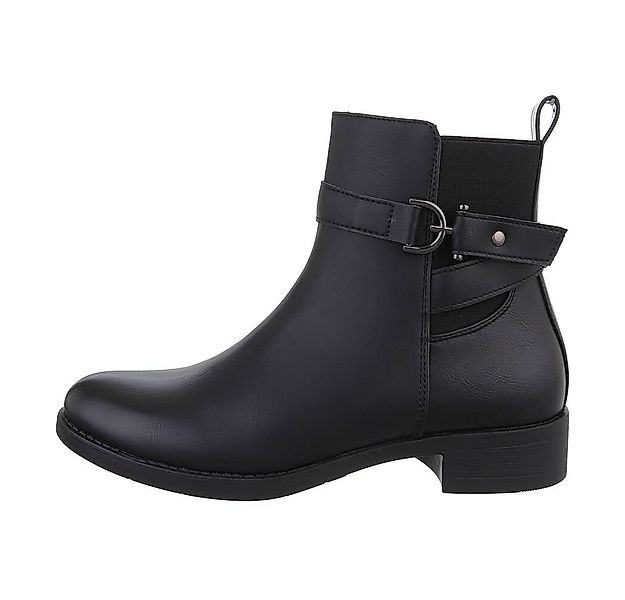 Ital-Design Damen Elegant Chelseaboots Blockabsatz Flache Stiefeletten in S günstig online kaufen