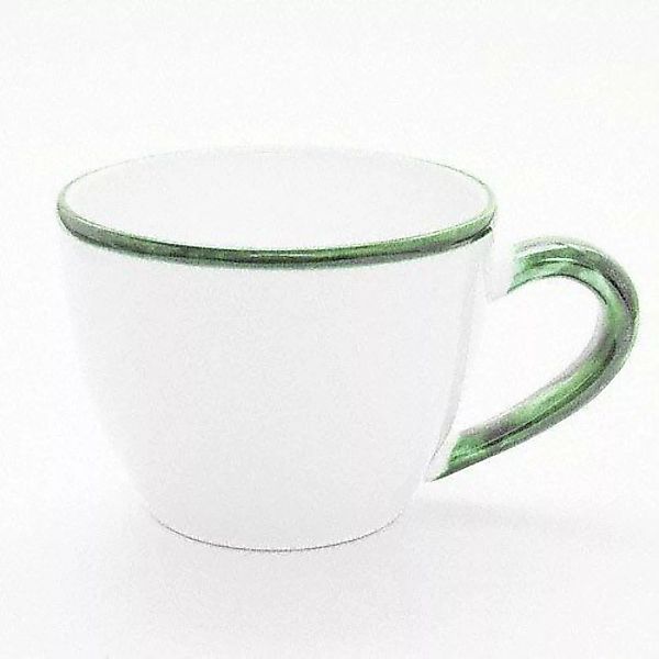 Gmundner Keramik Grüner Rand Tee Obertasse Maxima 0,4 l günstig online kaufen