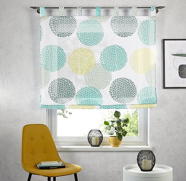 my home Raffrollo Belem, mit Schlaufen, Transparent, Voile, Polyester günstig online kaufen