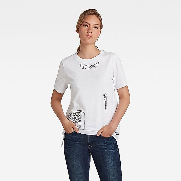 G-star Strings Kurzarm T-shirt XS White günstig online kaufen