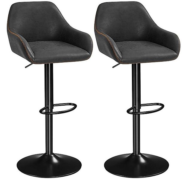 Yaheetech Barhocker (2 St), Barstuhl Bistrohocker aus Kunstleder günstig online kaufen
