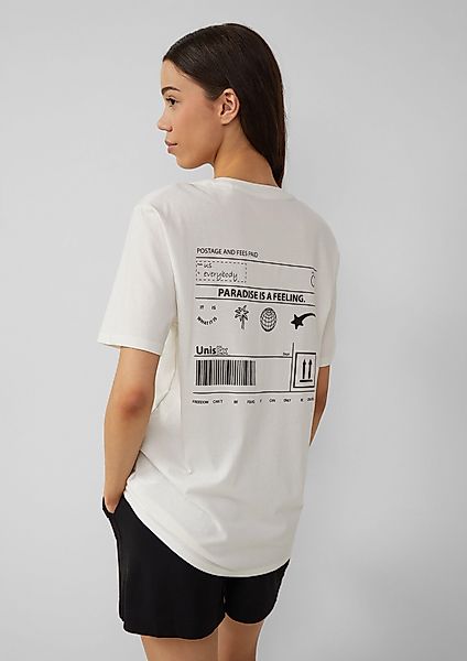 QS Kurzarmshirt Unisex T-Shirt mit Rückenprint günstig online kaufen