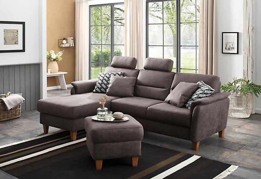 Home affaire Ecksofa »Palmera L-Form, B: 244 cm« optional Bettfunktion & Be günstig online kaufen