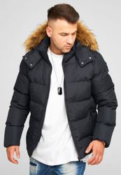 behype Steppjacke "BHBROWNS" mit abtrennbarer Kunstfellkapuze günstig online kaufen