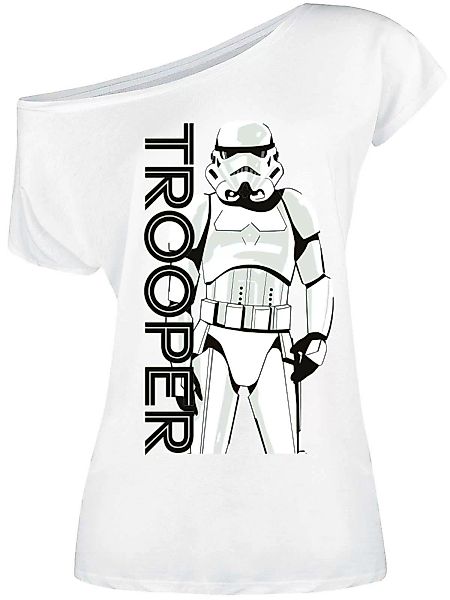 Star Wars Trooper Damen Loose-Shirt weiss günstig online kaufen