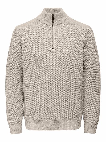ONLY & SONS Troyer "ONSROLF REG HALF ZIP NECK KNIT - OTL" günstig online kaufen
