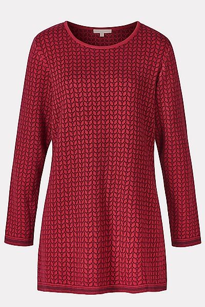 Himalaya Clothing Tunika Damen Sweater mit feinem Blattdesign - Tunika Swea günstig online kaufen