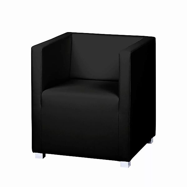 home24 mooved Sessel Carmen Schwarz Kunstleder 63x71x64 cm (BxHxT) günstig online kaufen