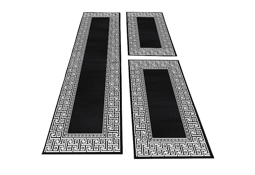 Carpettex Kurzflor-Bettumrandung Mäander-Design, Höhe 12 mm, (Bett-Set, 3-t günstig online kaufen