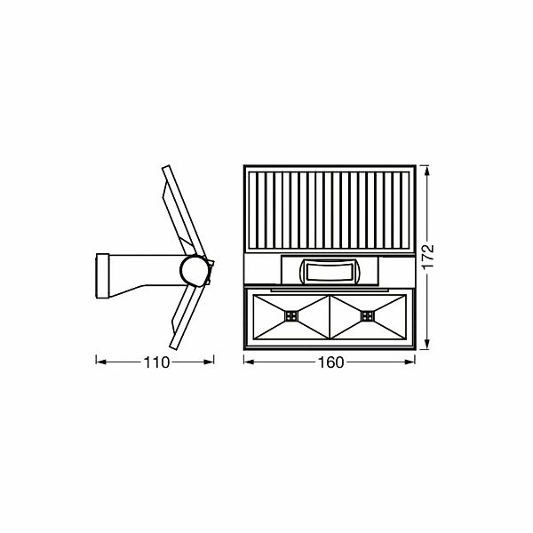 OSRAM LED-Solar-Wandlampe ENDURA STYLE DOUBLE, Sensor grafit günstig online kaufen
