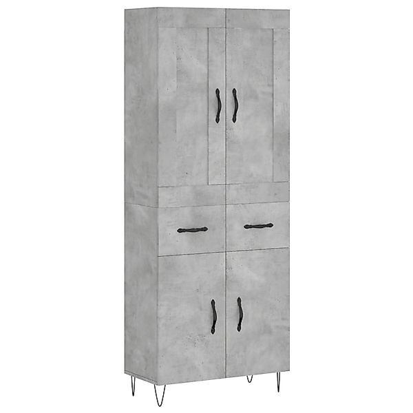 vidaXL Highboard Betongrau 69,5x34x180 cm Holzwerkstoff 3199909 günstig online kaufen