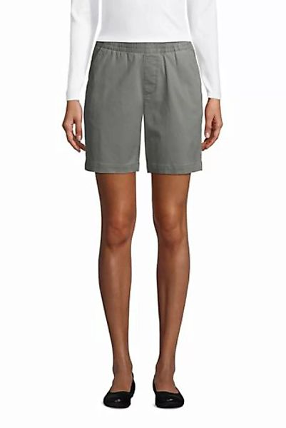 Chino-Shorts mit Dehnbund, 18 cm, Damen, Größe: L Normal, Grün, Baumwoll-Mi günstig online kaufen