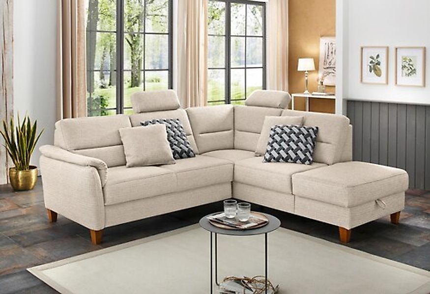Home affaire Ecksofa »Palmera L-Form, B: 236 cm« optional Bettfunktion & Be günstig online kaufen