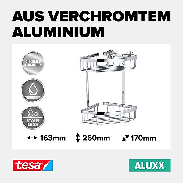 tesa Duschablage ALUXX Duscheckablagekorb ohne Bohren günstig online kaufen