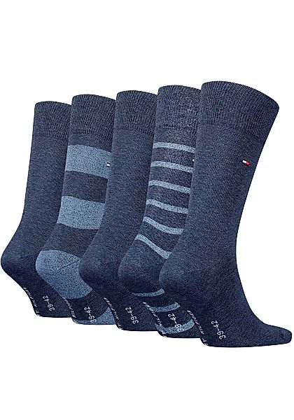Tommy Hilfiger Socken, (Packung, 5 Paar), TH MEN SOCK 5P GIFTBOX MOULINE ST günstig online kaufen