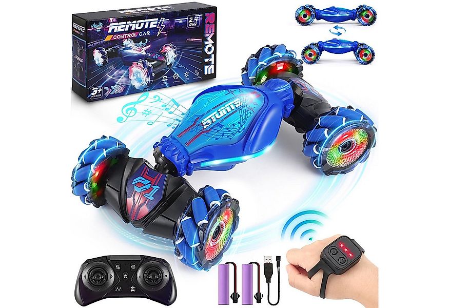 POPOLIC Spielzeug-Auto RC Stunt Auto mit Licht & Sound, 360° Drehung, für K günstig online kaufen