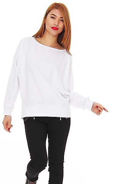 Mississhop Langarmshirt Damen-Sweatshirt mit Fledermausärmeln Ida günstig online kaufen