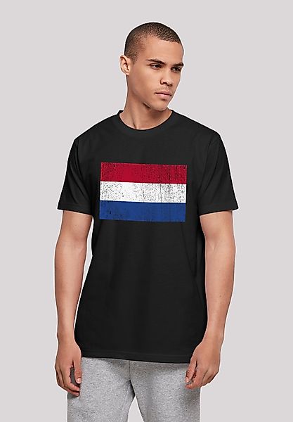 F4NT4STIC T-Shirt "Niederlande Holland Flagge distressed", Print günstig online kaufen