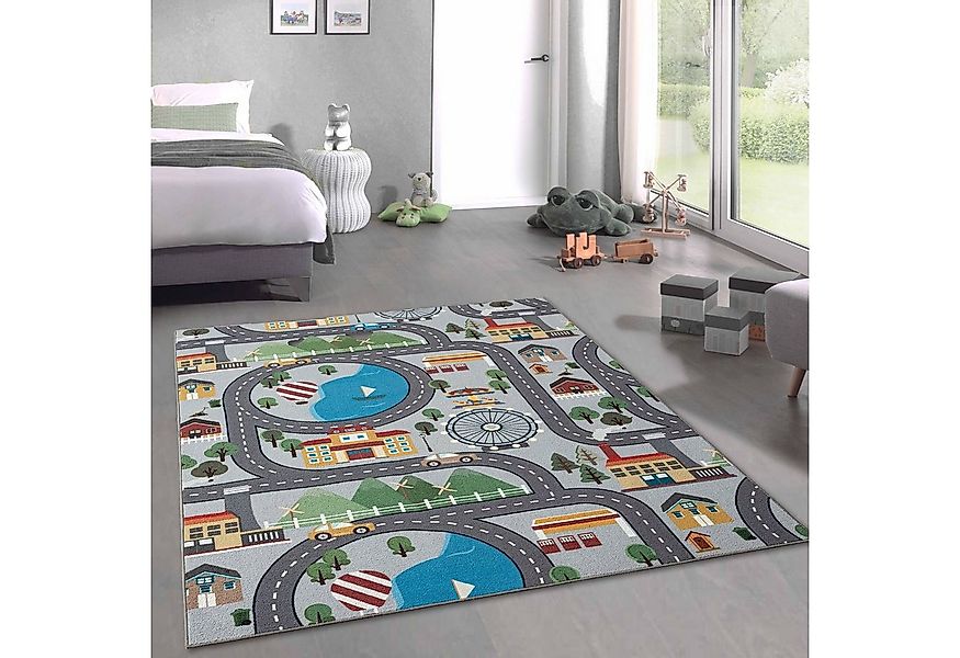 Carpetia Teppich Kinder Spielmatte mit Blick auf die Stadt, Hintergrund in günstig online kaufen