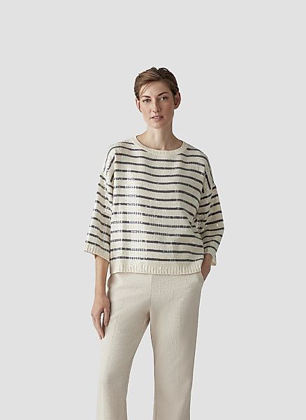 LeComte Strickpullover "LeComte Pullover mit Streifen und Pailletten" günstig online kaufen