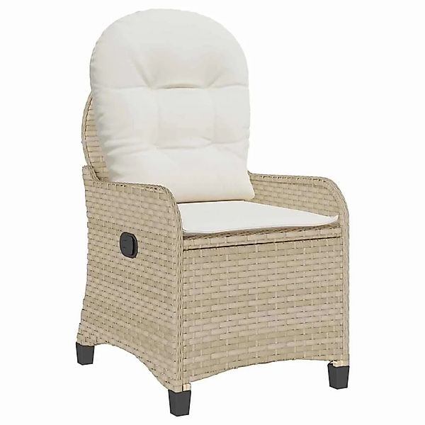 vidaXL Liegestuhl mit Kissen Beige 56 x 66 x 95 cm Poly-Rattan 42003420 günstig online kaufen