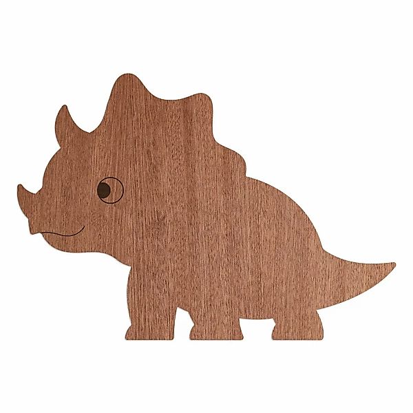 WANDStyle Wanddeko aus Holz Dino Triceratops 85,3 x 60 cm in der Farbe Maha günstig online kaufen