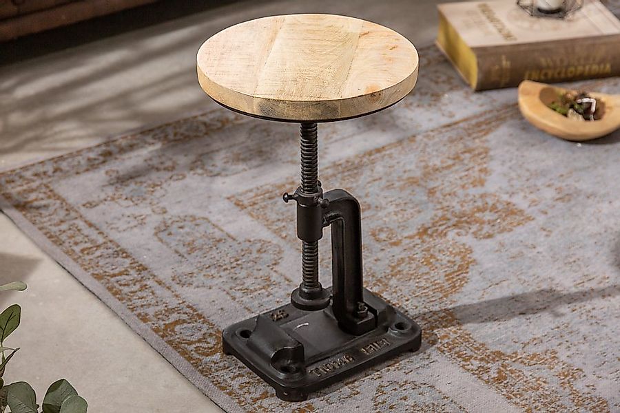 riess-ambiente Beistelltisch ENGINEER Ø30cm natur / schwarz (Einzelartikel, günstig online kaufen