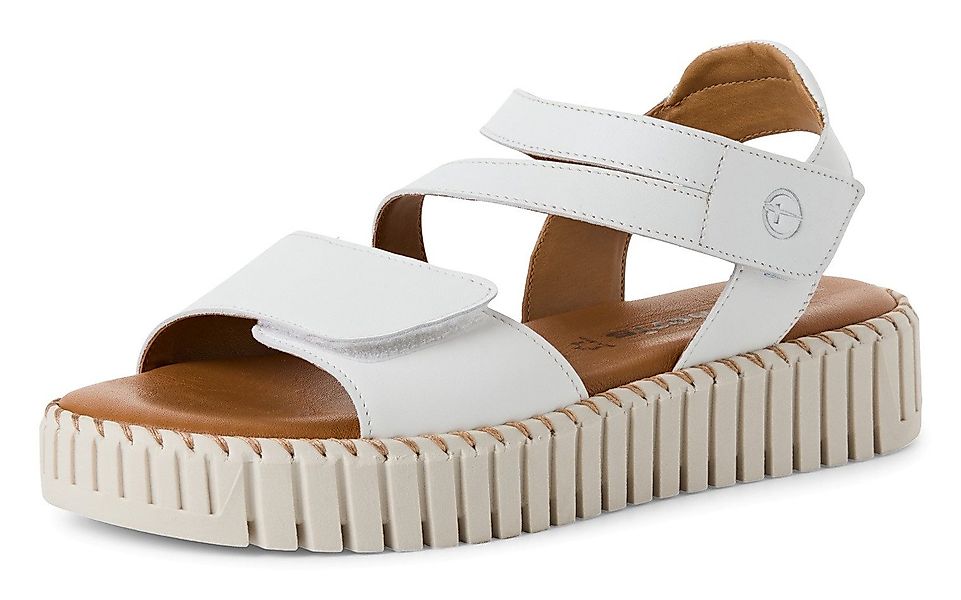 Tamaris Sandalette, Riemchensandale, Sommerschuh mit geriffelter günstig online kaufen