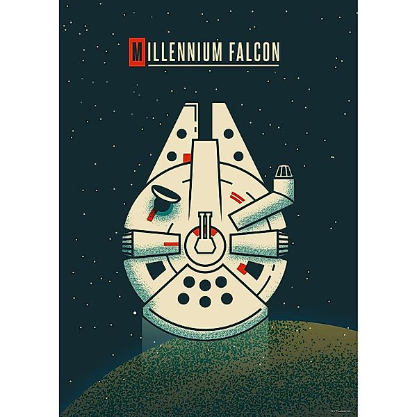 Disney Poster Star Wars Millennium Falken Dunkelblau 50 cm x 70 cm 612857 günstig online kaufen