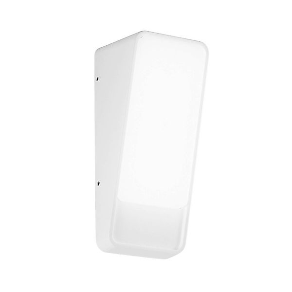 LED-Außenwandlampe Coupe, weiß, Höhe 20 cm, Metall günstig online kaufen