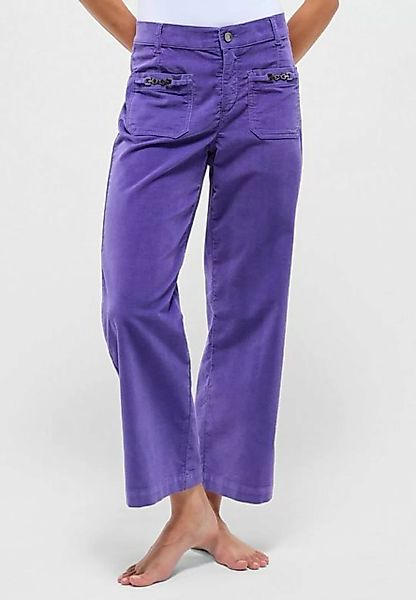 AENGELS 7/8-Hose Hose Pocket Culotte mit Samtstoff mit Reißverschluss günstig online kaufen