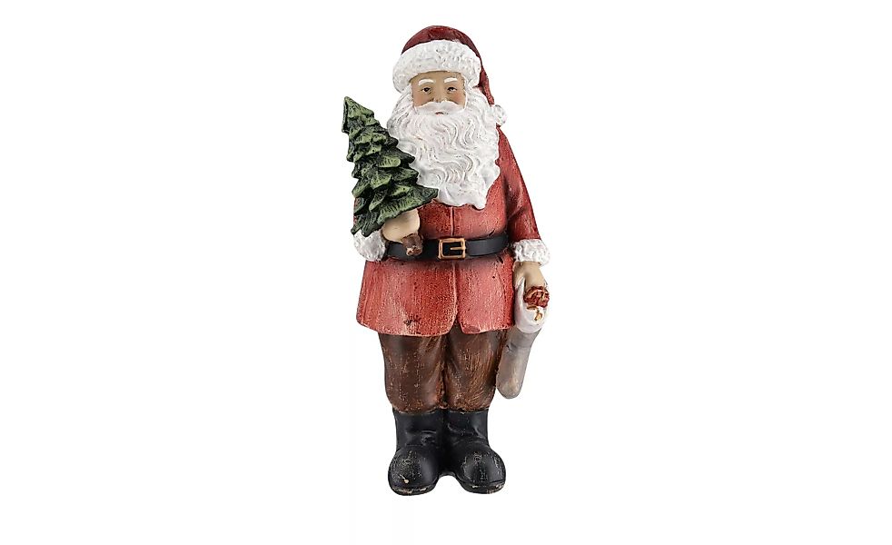 Figur Weihnachtsmann ¦ rot ¦ Polyresin (Kunstharz) ¦ Maße (cm): B: 9 H: 19 günstig online kaufen