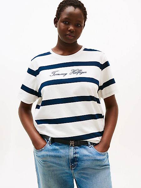 Tommy Hilfiger Curve T-Shirt "CRV SCRIPT REG C-NK SS T-SHIRT" günstig online kaufen