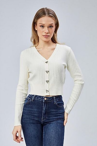 HomeStore Strickpullover Kurze V-Ausschnitt Strickjacke günstig online kaufen