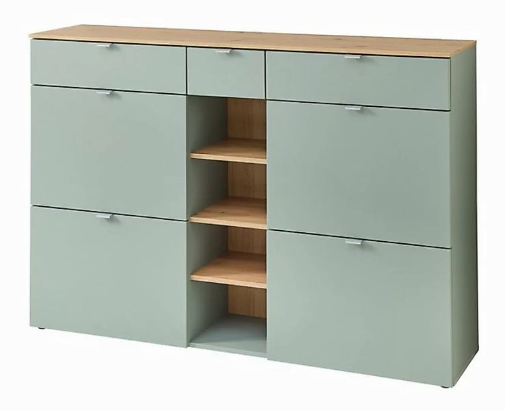 freiraum Schuhschrank Bari in Schilfgrün matt, MDF, Spannplatte - 148x103x3 günstig online kaufen