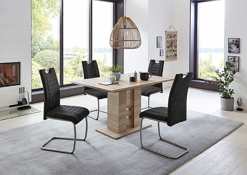 HELA Essgruppe "Ulla" Set, 5 Stk. tlg. ausziehbar 140 - 220 cm, Edelstahl, günstig online kaufen