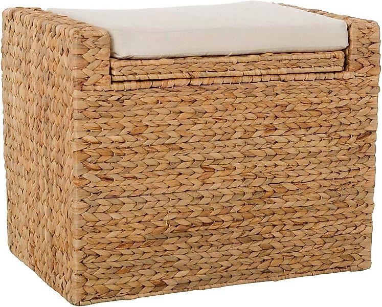 VIVANNO Hocker Wasserhyazinthe MONO PLUS Rechteckig - Natur Geflochten (1 S günstig online kaufen
