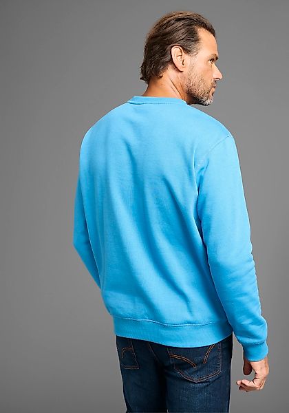 Mans World Sweatshirt, Langarm, Basic-Stil, unifarben, Rundhalsausschnitt günstig online kaufen