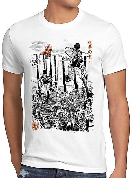 style3 T-Shirt Sturm auf die Mauer aot anime manga japan AoT Titan on Attac günstig online kaufen