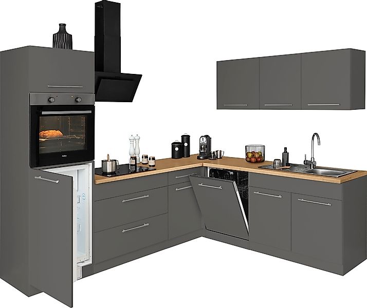 wiho Küchen Winkelküche "Unna" ohne E-Geräte, Stellbreite 260 x 220 cm günstig online kaufen