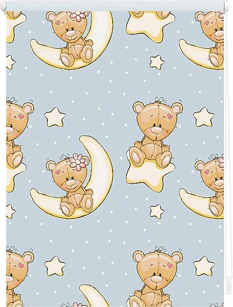Seitenzugrollo Klemmfix Digital Bärchen, LICHTBLICK ORIGINAL, günstig online kaufen