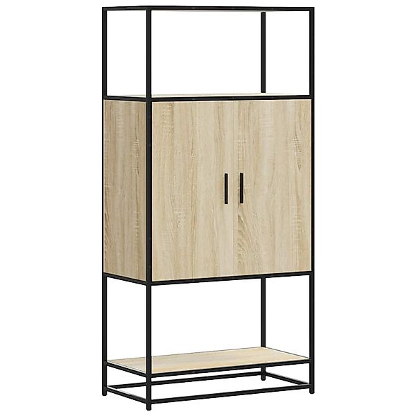 vidaXL Highboard Sonoma-Eiche 68x35x139 cm Holzwerkstoff und Metall 849040 günstig online kaufen