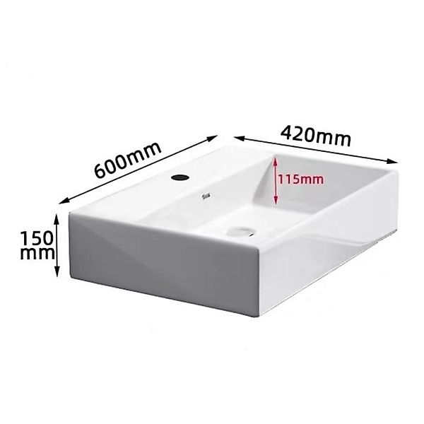 Glasdeals Aufsatz- und Wandwaschtisch AHW2015 in 60 × 42 × 15 cm Weiß 2015 günstig online kaufen