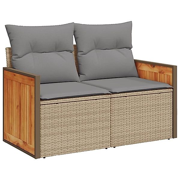 vidaXL Loungesofa Gartensofa mit Kissen 2-Sitzer günstig online kaufen
