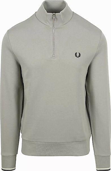 Fred Perry Half Zip Pullover Limestone Grau - Größe S günstig online kaufen