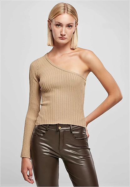 URBAN CLASSICS Sweater "Damen Ladies Short Rib Knit One Sleeve Sweater", (1 günstig online kaufen